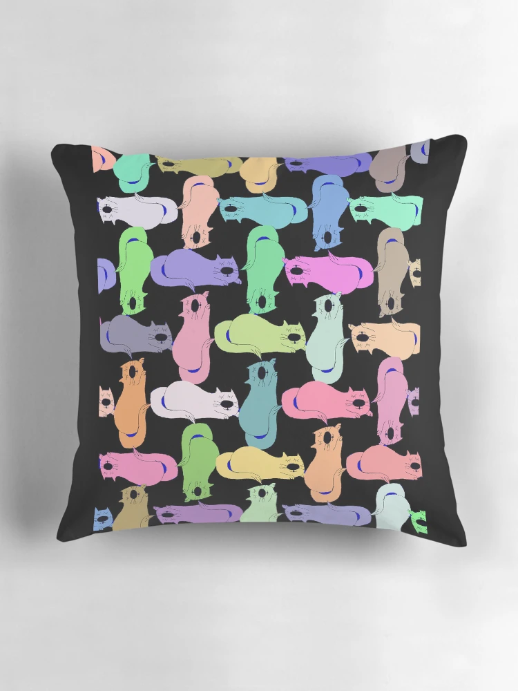 Thumbnail 3 of 4, Pillow, interwoven cats!   designed and sold by Roshi-R.