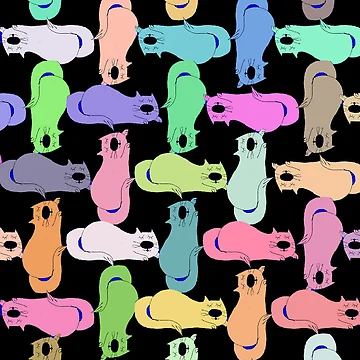 Artwork thumbnail, interwoven cats!   by Roshi-R