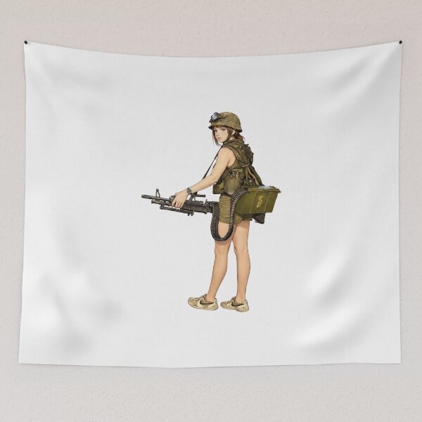 Item preview, Machine Gun Girl designed and sold by RAWLIFEGRAPHIC.