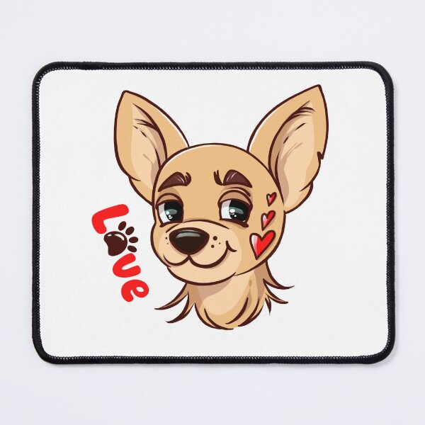 Item preview, Cute Chihuahua with Hearts. Sweet beloved puppy designed and sold by JuKoArt.