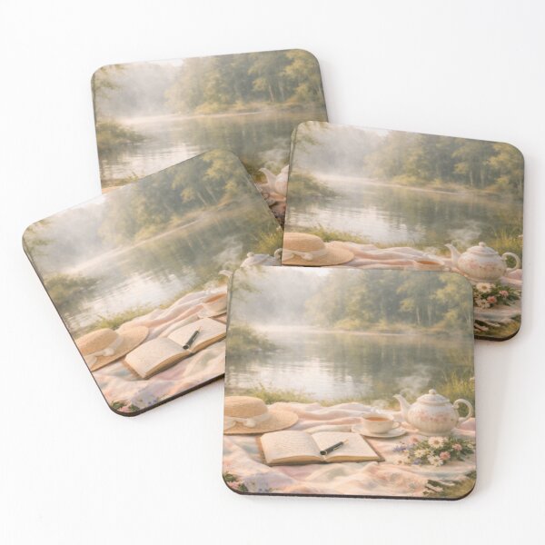Item preview, Fairytale Picnic Poetry – Storybook Tea by the Lake Cottagecore Art designed and sold by ArtFreshStudio.