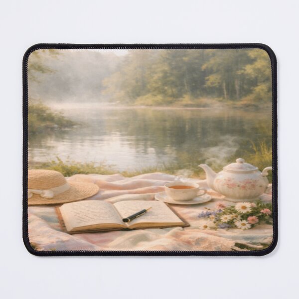 Item preview, Fairytale Picnic Poetry – Storybook Tea by the Lake Cottagecore Art designed and sold by ArtFreshStudio.