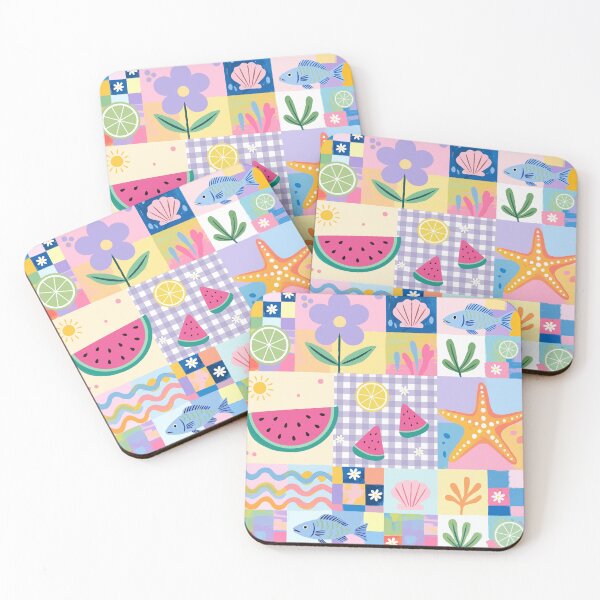 Item preview, Tropical Watermelon Seamless Pattern Cute Summer Patchwork Beach Nursery Kawaii Fruit designed and sold by FRH Design ⭐⭐⭐⭐⭐.