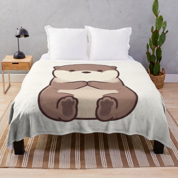 Aperçu de l'œuvre Dessin animé de loutre adorable – Design animal kawaii et confortable créée et vendue par soletstudio.