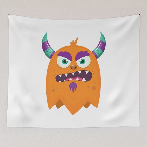 Item preview, Cute Orange Monster Ghost designed and sold by Captain Creative.