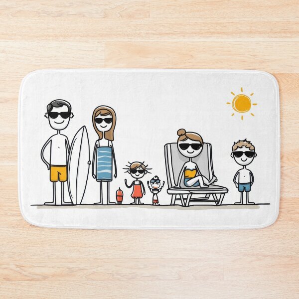 Item preview, Family has fun at the beach designed and sold by anytka.