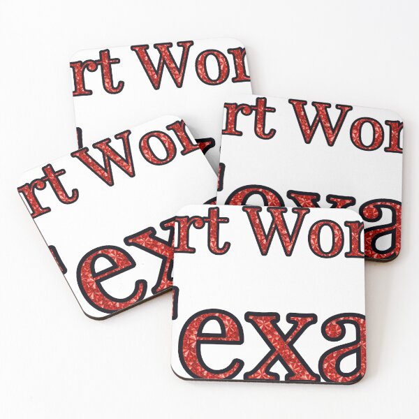 Item preview, Fort Worth Texas City Name With Red Rhinestone designed and sold by TheIconSmith.