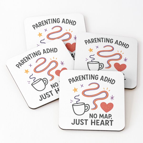 Item preview, Parenting ADHD – No Map, Just Heart Funny ADHD Mom Life Design designed and sold by MomParentADHD.
