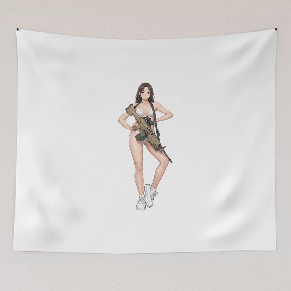 Item preview, Machine Gun Girl designed and sold by RAWLIFEGRAPHIC.