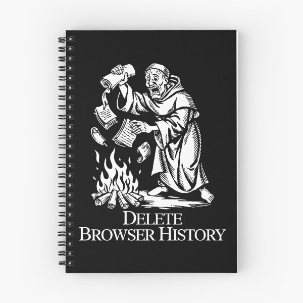 Item preview, Monk Burning Books Browser History designed and sold by SignumShop.