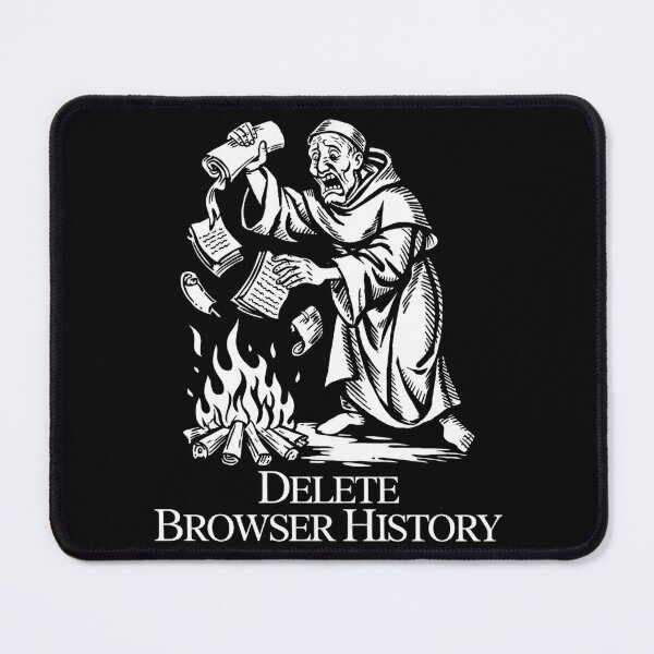 Item preview, Monk Burning Books Browser History designed and sold by SignumShop.