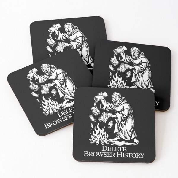 Item preview, Monk Burning Books Browser History designed and sold by SignumShop.