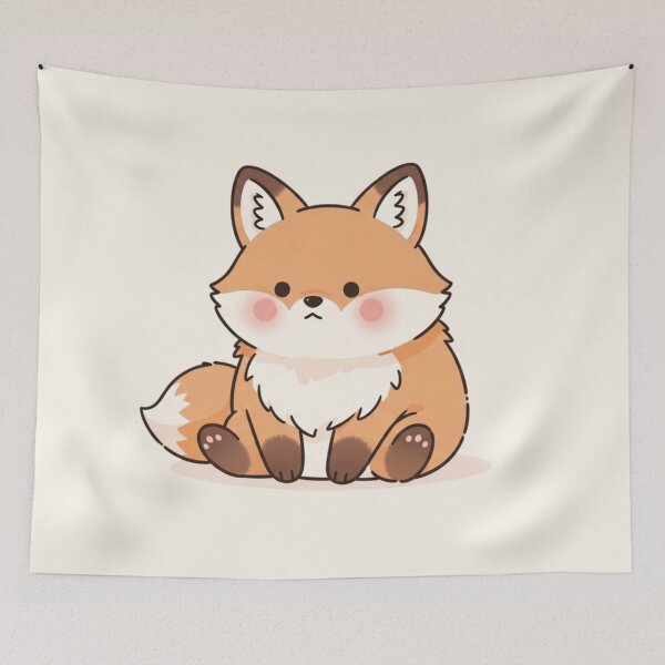 Item preview, Adorable Baby Fox – Soft Pastel Animal Art designed and sold by soletstudio.