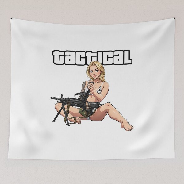 Item preview, Machine Gun Girl designed and sold by RAWLIFEGRAPHIC.