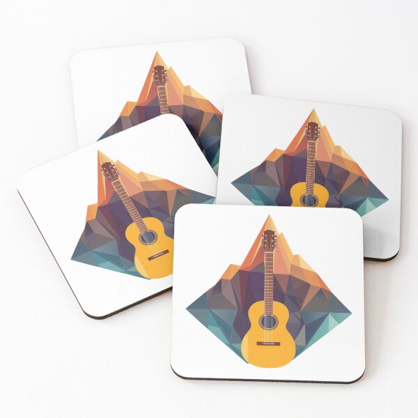 Item preview, Geometric classical guitar in low poly landscape designed and sold by StormArte.