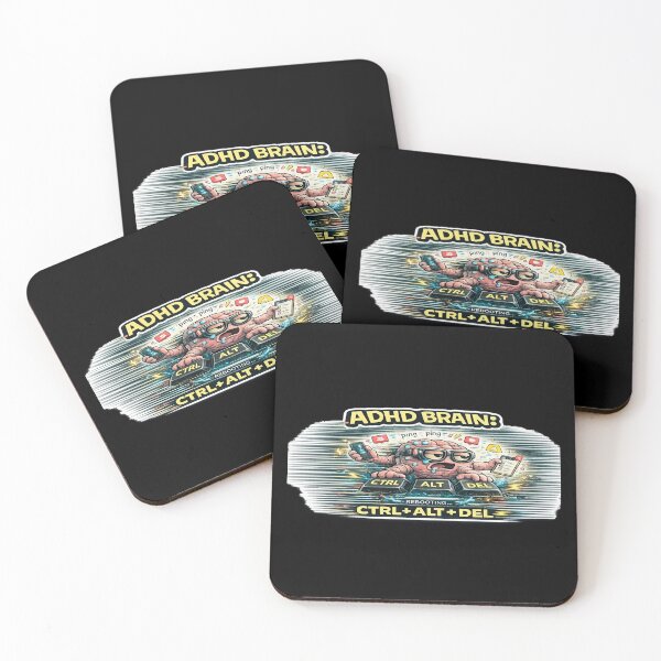 Item preview, ADHD Brain Ctrl Alt Del Funny Reset Tech Meme designed and sold by FeralMindStudio.