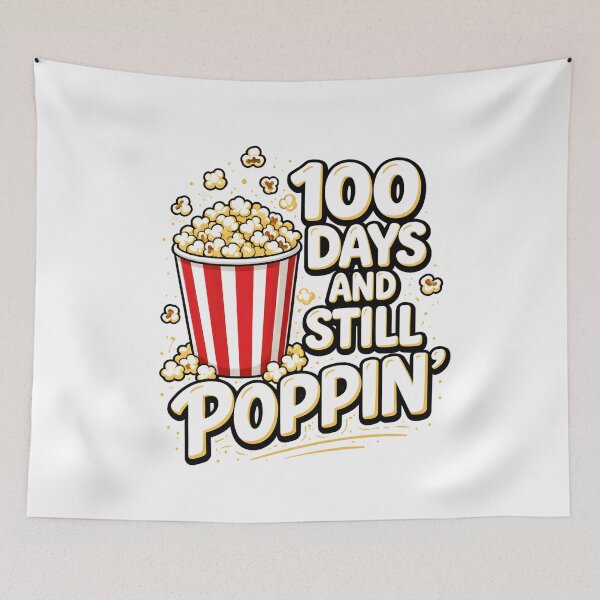 Item preview, 100 Days And Still Poppin Graffiti Bold Red Black Yellow 100th Day Of School Teacher Shirt designed and sold by JaaCreativeShop.