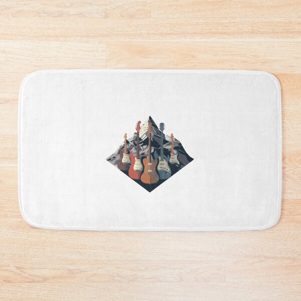Item preview, Electric guitars in a geometric mountain landscape designed and sold by StormArte.