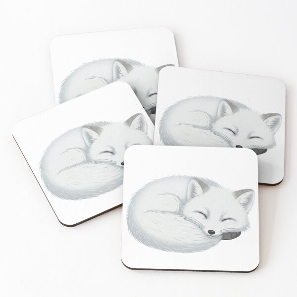 Item preview, Sleeping White Fox – Dreamy Forest Spirit designed and sold by Foxia-Illustria.