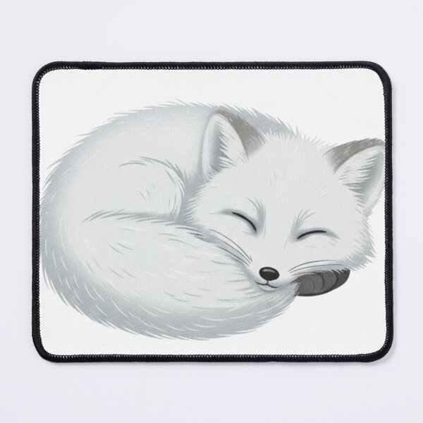 Item preview, Sleeping White Fox – Dreamy Forest Spirit designed and sold by Foxia-Illustria.