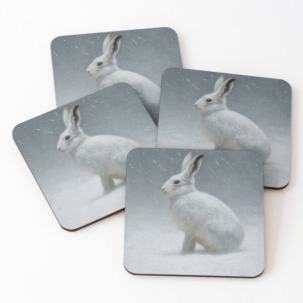 Item preview, White Hare in Falling Snow designed and sold by M&A Design House.