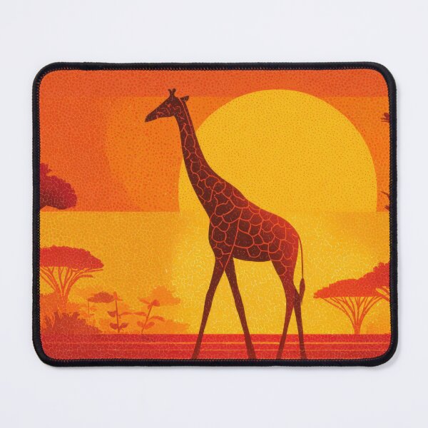 Item preview, Giraffe walks in sunset landscape designed and sold by anytka.