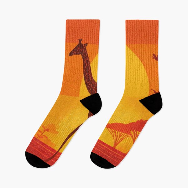 Item preview, Giraffe walks in sunset landscape designed and sold by anytka.
