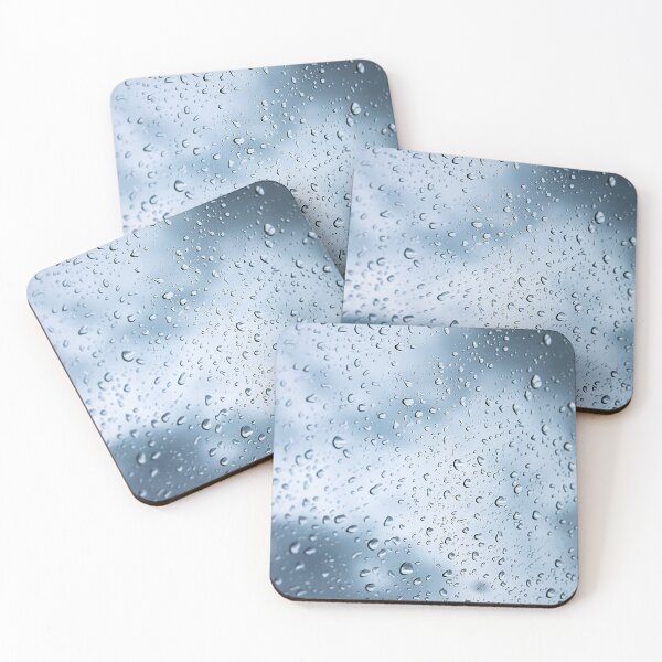 Item preview, Close-up of rain droplets with dramatic storm clouds in the background designed and sold by grande76.