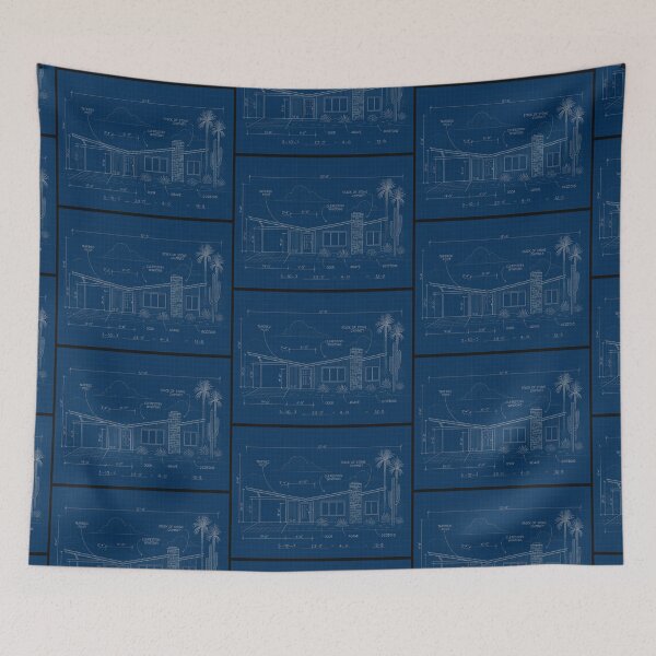 Item preview, Vintage Palm Springs House Plan 2 designed and sold by Jeffsredbubble.