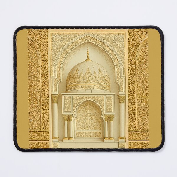 Item preview, Ornate Islamic Mihrab & Dome: Minimalist Palatial Architecture Illustration (V.1) designed and sold by D-Islamic.