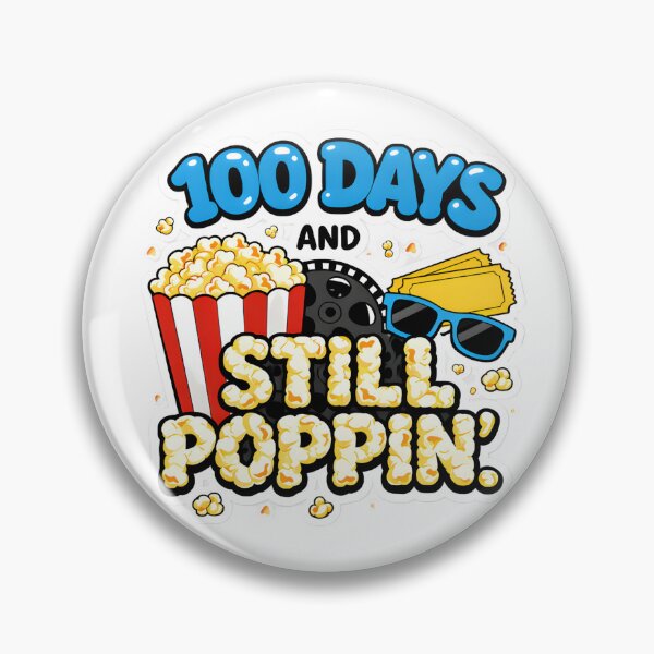 Item preview, 100 Days And Still Poppin Blue Yellow Pop Art Outlined 100th Day Of School Popcorn Teacher Shirt designed and sold by JaaCreativeShop.
