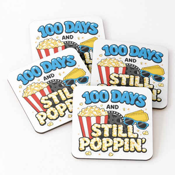 Item preview, 100 Days And Still Poppin Blue Yellow Pop Art Outlined 100th Day Of School Popcorn Teacher Shirt designed and sold by JaaCreativeShop.