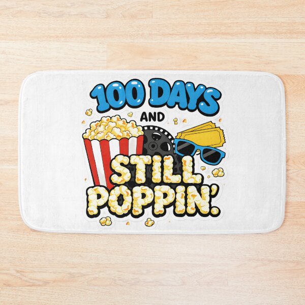 Item preview, 100 Days And Still Poppin Blue Yellow Pop Art Outlined 100th Day Of School Popcorn Teacher Shirt designed and sold by JaaCreativeShop.