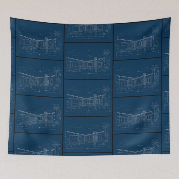 Item preview, Vintage Palm Springs House Plan 3 designed and sold by Jeffsredbubble.