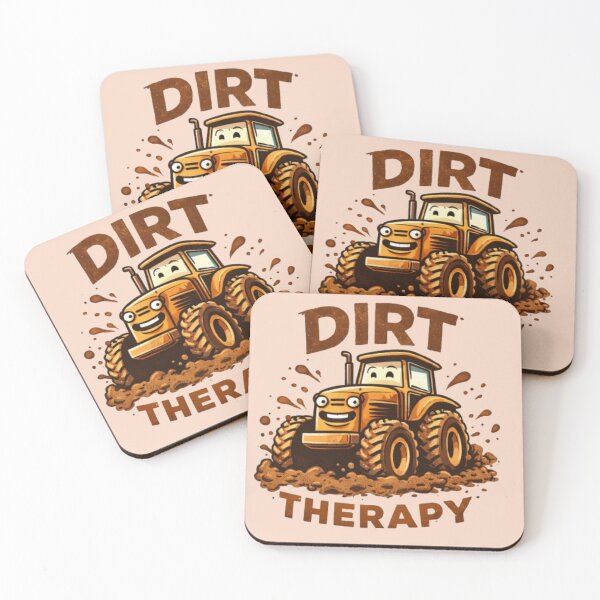 Item preview, Dirt Therapy – Playful Tractor Poster designed and sold by Dogandesighn.
