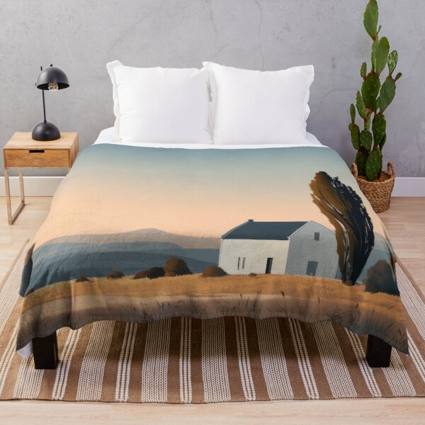 Item preview, Sunrise over a house in the field designed and sold by anytka.