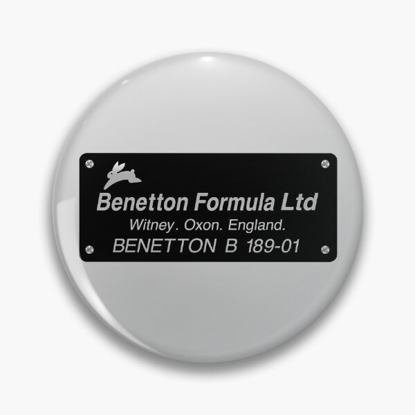 Item preview, Internal Identification Plate From Benetton F1 Season '89 Model B189 Art  designed and sold by San Studios Co..