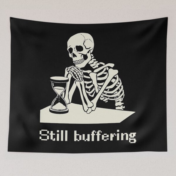 Item preview, Skeleton Watching Hourglass Loading designed and sold by SignumShop.