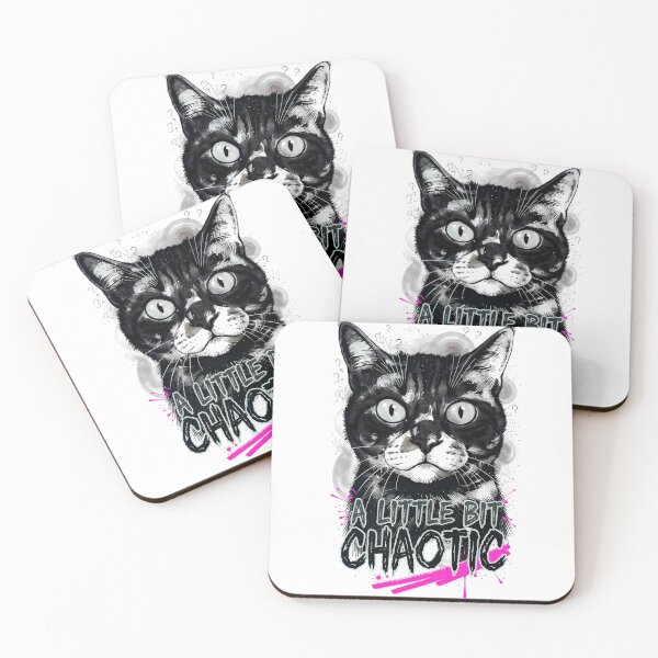Item preview, A Little Bit Chaotic Edgy Streetwear Cat designed and sold by etuvibes.
