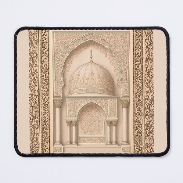 Item preview, Ornate Islamic Mihrab & Dome: Minimalist Palatial Architecture Illustration (V.3) designed and sold by D-Islamic.