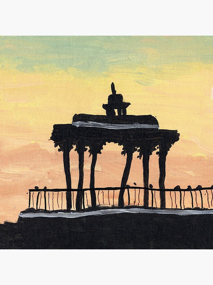 Thumbnail 3 of 3, Throw Pillow, Brighton's Bandstand at Sunset designed and sold by Aidas-art.