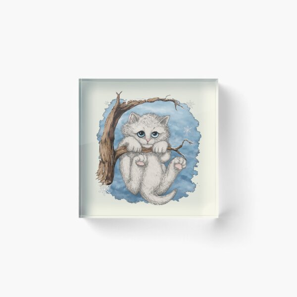 Item preview, Funny Opalite Kitten in Tree designed and sold by zozozoshion.