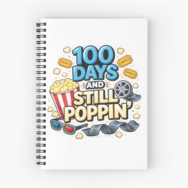 Item preview, 100 Days And Still Poppin Blue White Film Reel Popcorn 100th Day Of School Teacher Shirt designed and sold by JaaCreativeShop.