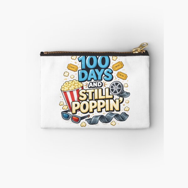 Item preview, 100 Days And Still Poppin Blue White Film Reel Popcorn 100th Day Of School Teacher Shirt designed and sold by JaaCreativeShop.