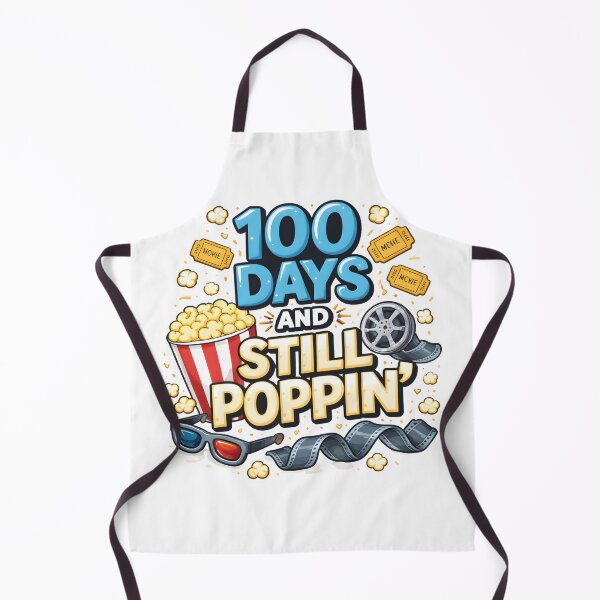 Item preview, 100 Days And Still Poppin Blue White Film Reel Popcorn 100th Day Of School Teacher Shirt designed and sold by JaaCreativeShop.