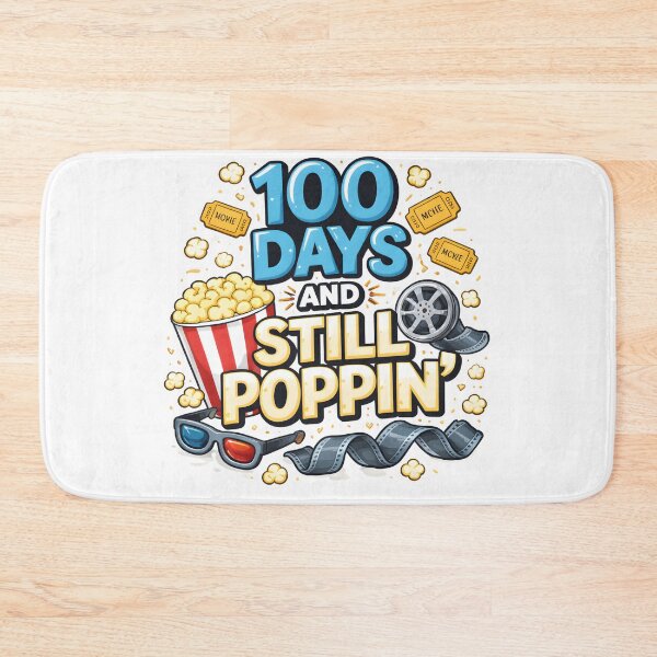 Item preview, 100 Days And Still Poppin Blue White Film Reel Popcorn 100th Day Of School Teacher Shirt designed and sold by JaaCreativeShop.