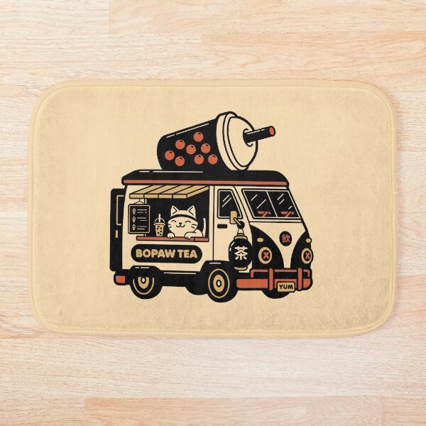 Item preview, Camiones de comida japonesa para gatos - BoPaw Tea Boba designed and sold by KawaiiKrypt.