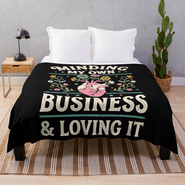 Item preview, Minding My Own Business Positive Mindset & Self Care Aesthetic designed and sold by Emmatshirt1.
