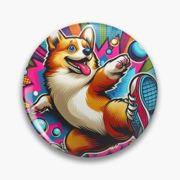 Item preview, Pop Art Corgi breakdance doing designed and sold by Dogandesighn.