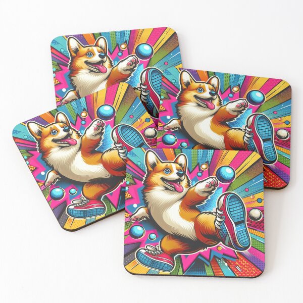 Item preview, Pop Art Corgi breakdance doing designed and sold by Dogandesighn.